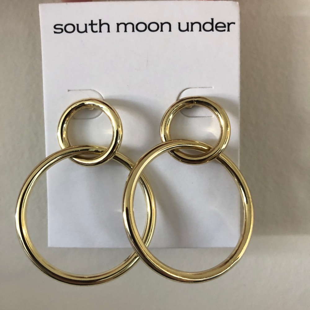 NWT Gold Hoop Dangle Earrings
